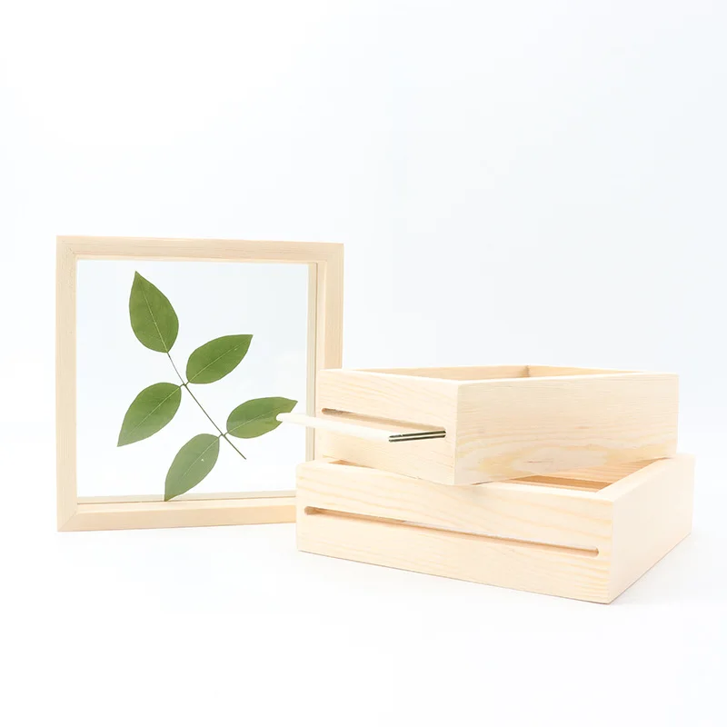 Double Side Glass Wooden Poster Hanger Wall Photo Picture Frame