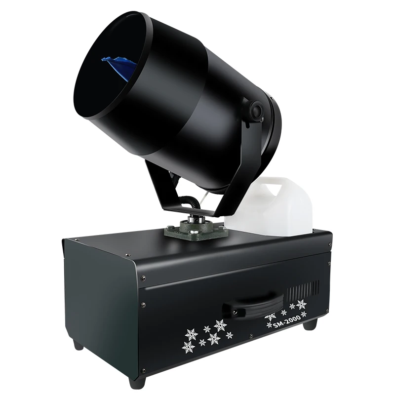 2000W Artificial Snow Spray Making Machine 360 Degree Moving Head Maker Foam for Christmas Party Holiday Activities