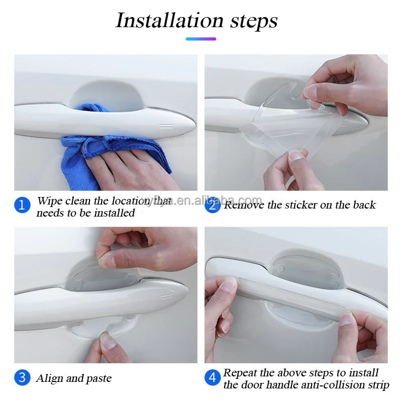 For Toyota Logo Brand 8pcs Custom Car logo Sticker Exterior Vehicle Door Handle Bowl Protective Stickers