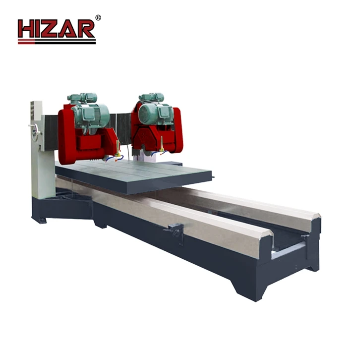 Hizar HDC3000  stone cutting machine granite marble /Oil sealed double head edge cutting machine