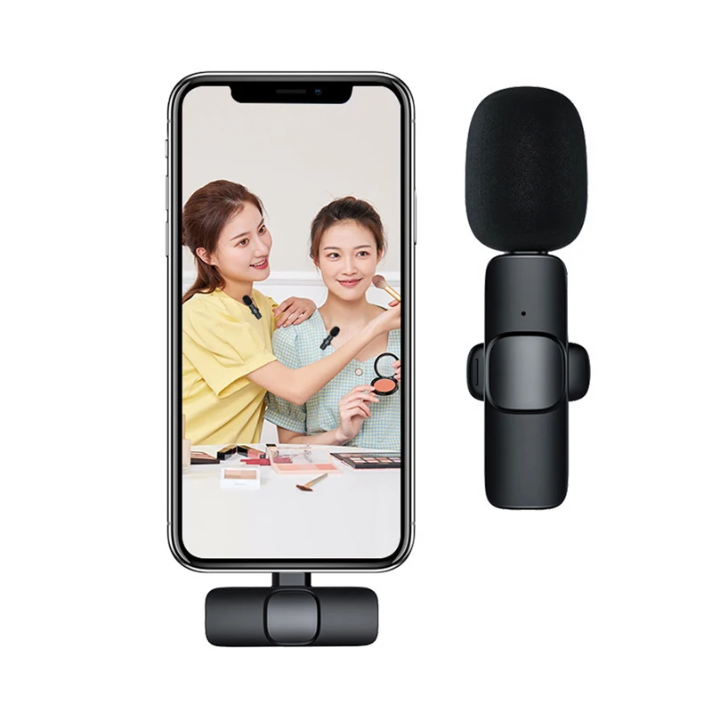 New wireless microphone one drag two lapel type mobile phone live noise reduction radio microphone