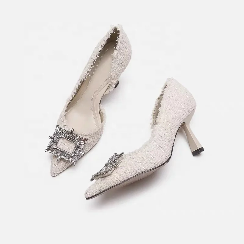 Wholesale Diamond Accessories High-heeled Shoes Diamond Buckle Metal Shoe Buckle Custom