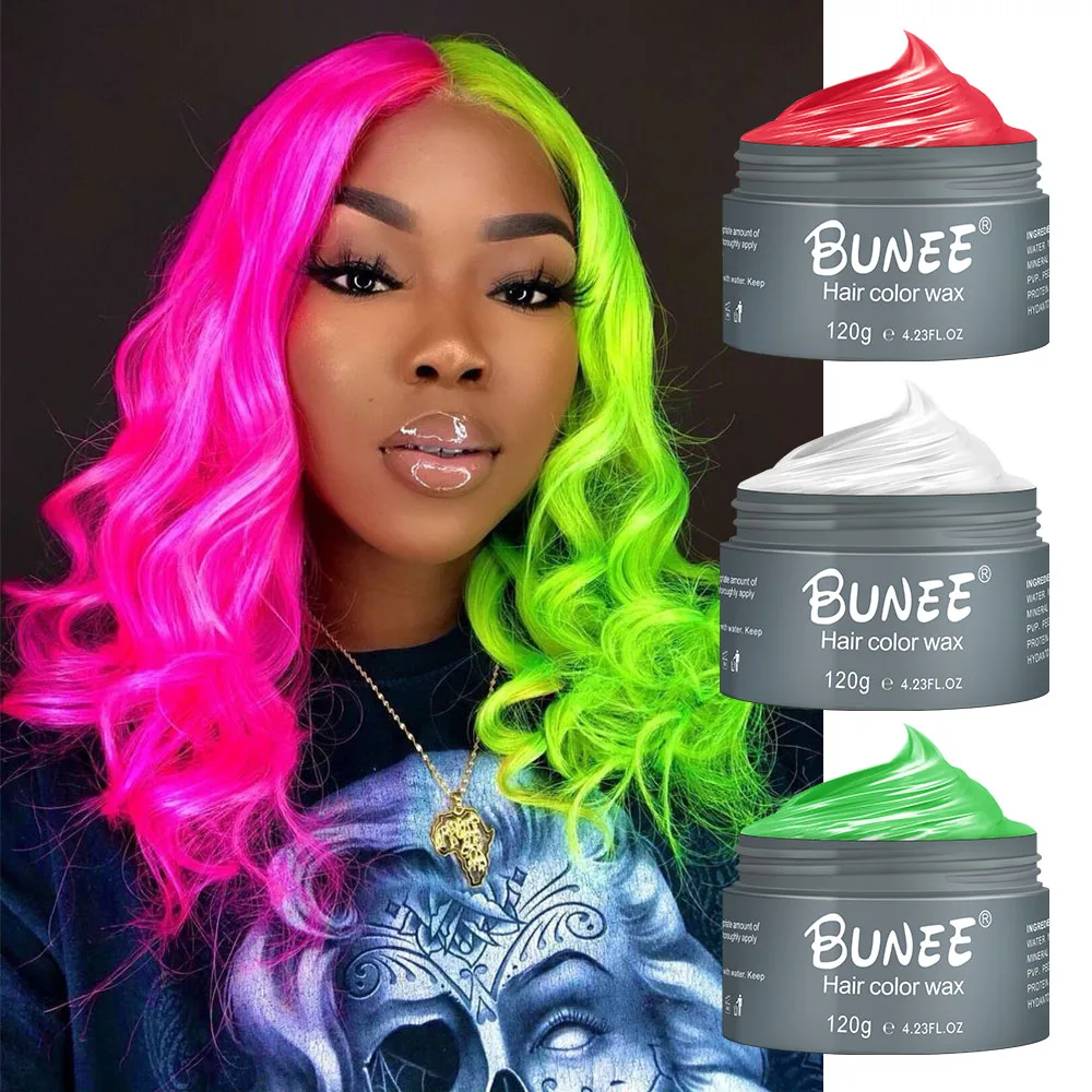 Моющаяся Восковая краска для волос цветная глина частная этикетка