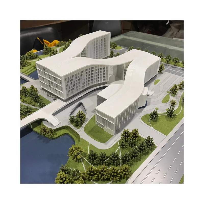 3D office building scale model