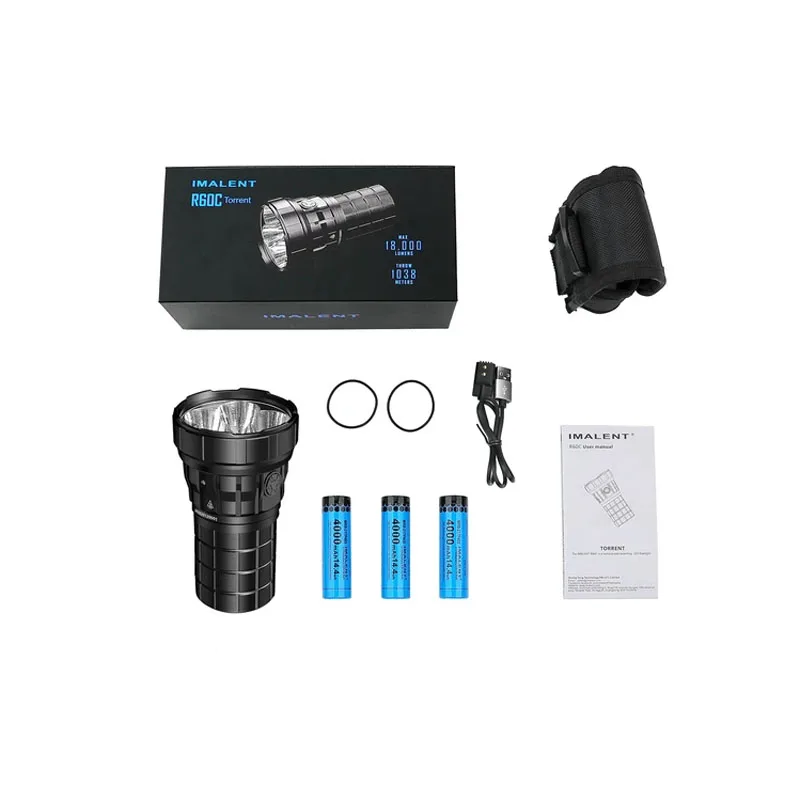 IMALENT R60C 6xSST70 18000 Lumens Flood Spot Light Search and Rescue Lamp Magnetic Charging LED