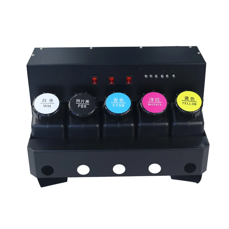 Letop High Capacity 1.5L CISS Sub Tank with Stirring Motor CMYK+White Ink for UV Printer