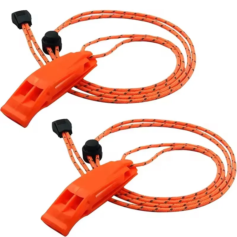 Emergency Signal New Anti-loss Clip Dolphin Sound Dual Band Whistle Emergency Running Safety Survival Whistles with Lanyard