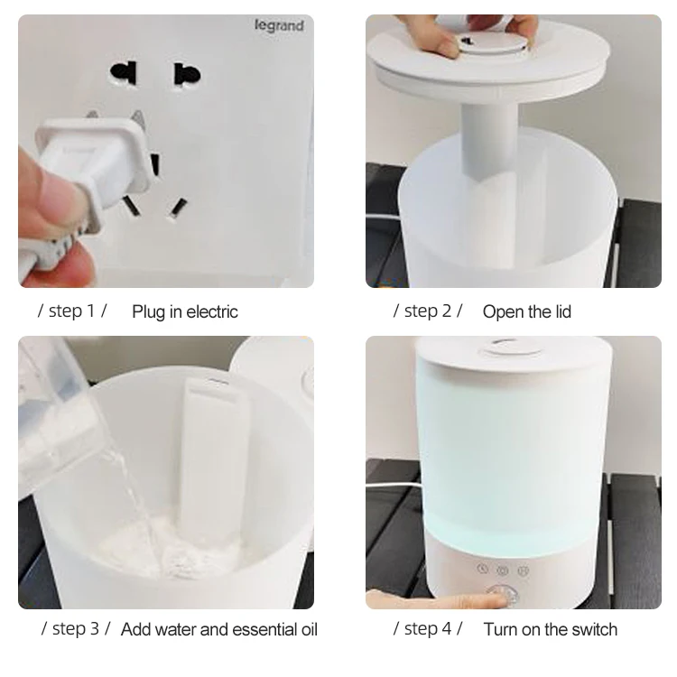 2.5L Ultrasonic Cool Mist Humidifier Easy to Clean for Home Office,26dB Quiet Humidifier aut shut-off