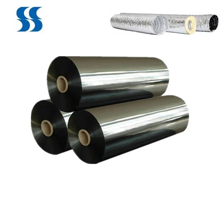 3 Inch Width 12u Thick Metalized Polyester film for Flexible Duct