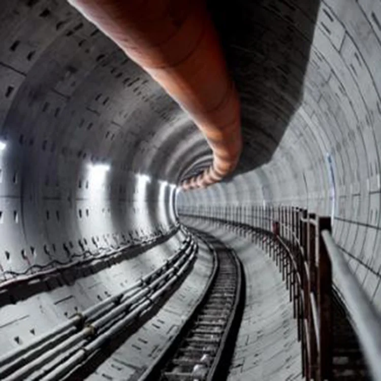 Positive pressure ventilation low wind resistance air ventilation ducting for highway tunnel