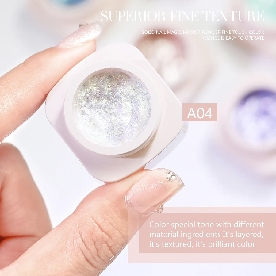 Vinimay High Quality 12 Colors Eairy Powder Cream Glitter UV Gel Nail Polish 5ml for Beauty & Nail Art Painting