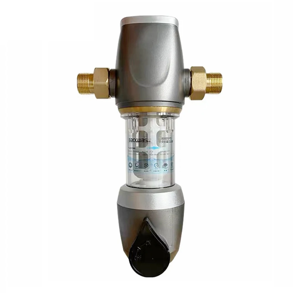 House Auto Backwash Pre-filtration 3/4 ,1/2 inch Stainless Steel  Mesh Water Purifier Large Flow Descaling Tap Water Filter