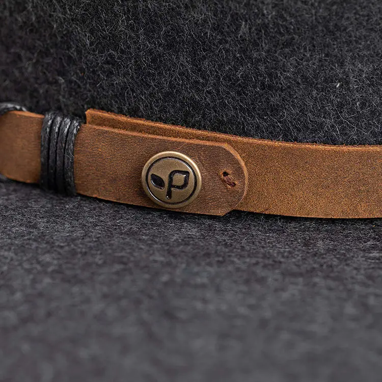 Wholesale Wide Brim Panama Hat Men Belt Buckle Felt Hat For Adult Custom Man Fedora Hats