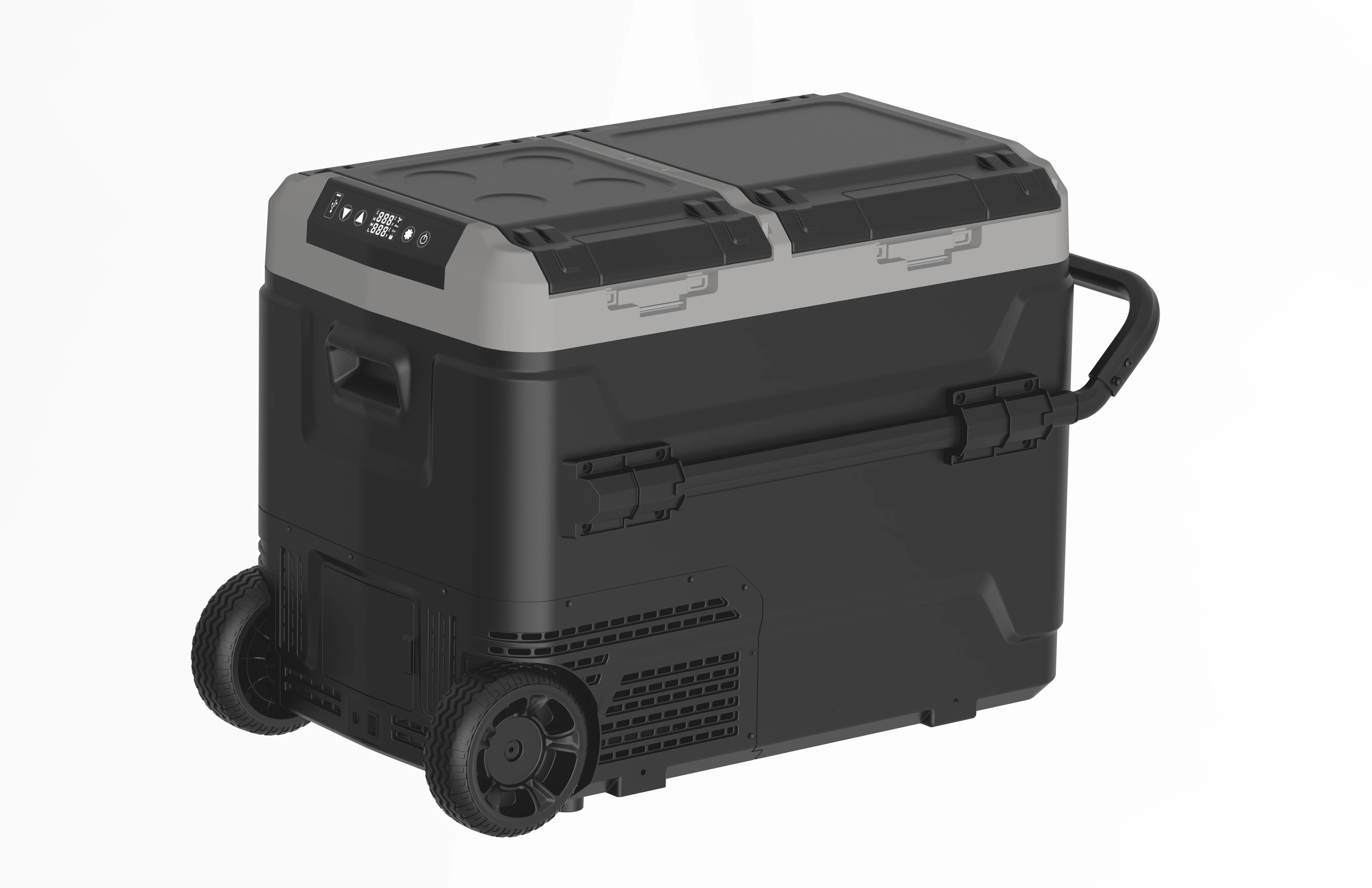 Camping Portable Car Freezer Fridge Refrigerator with 12/24V DC and 100-240V AC