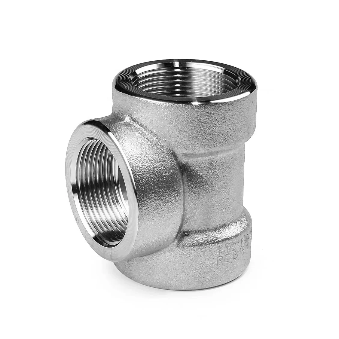 WZ Stainless Steel 304 316 316L 3000 LB 6000LB  Forged High Pressure Pipe Fittings Threaded Tee  NPT BSPT