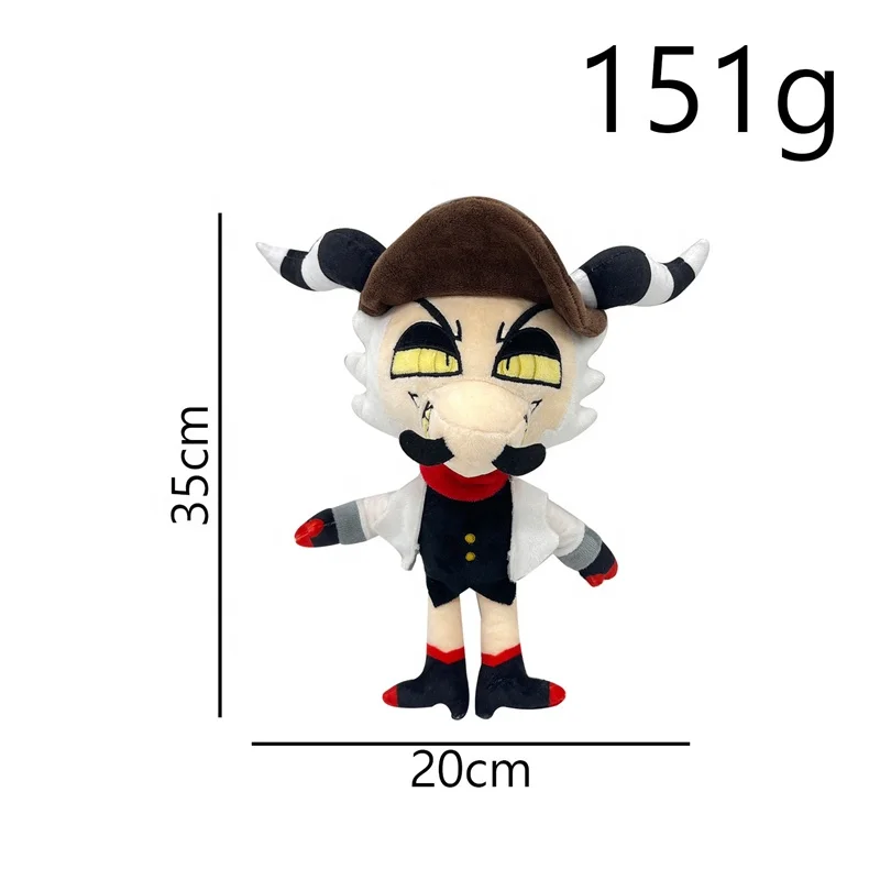 DL1100 Helluva Boss Stolas Plushies Cartoon Figure Helluva Boss Stuffed Tos Gray Helluva Boss Stolas Stuffed Doll