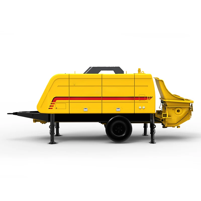 65m3/h 40m3/h HBT6013V trailer mounted concrete mixer with pump