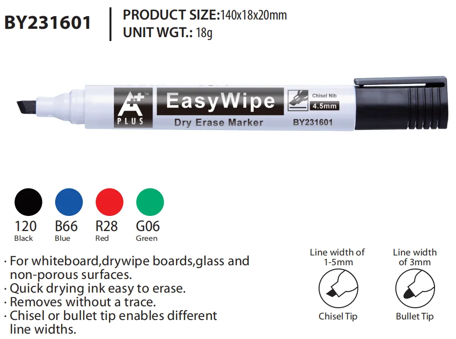 BEIFA Brand Dry Erase Markers Customized Supplies Colorful  Whiteboard Marker Pen