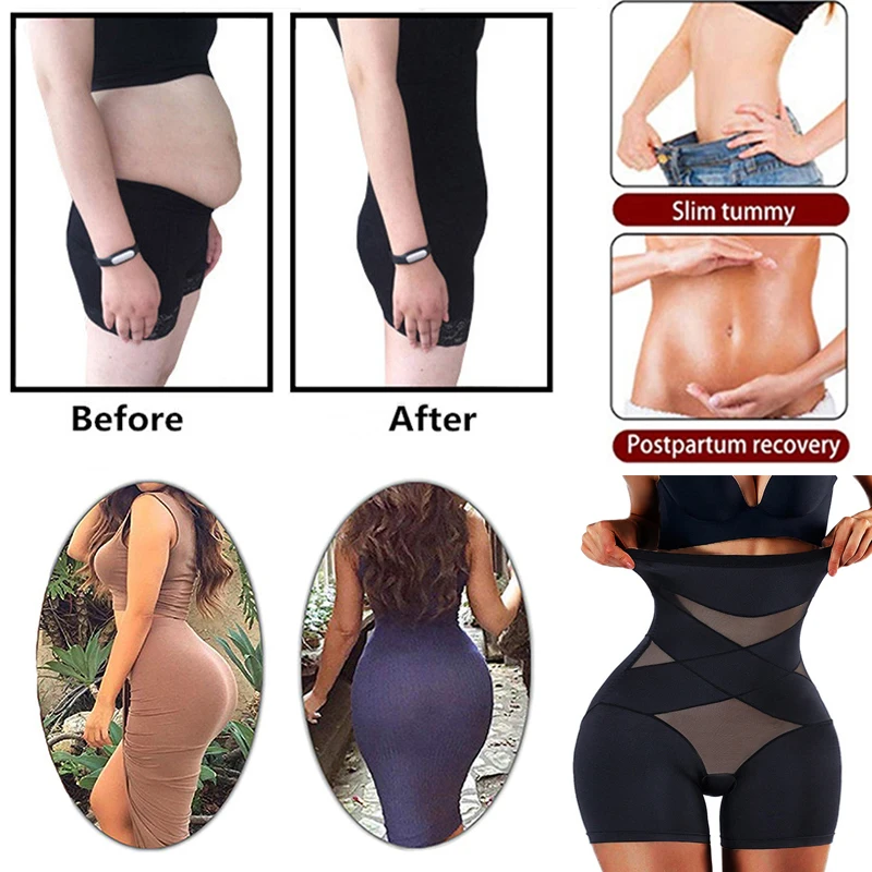 Women High Waist Trainer Body Shaper Panties Tummy Belly Control Body Slimming Compression Leggings Shaper