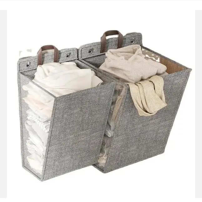 Dirty Clothes Basket Foldable Laundry Storage Basket Bathroom Clothes Household Wall Mounted Storage Basket