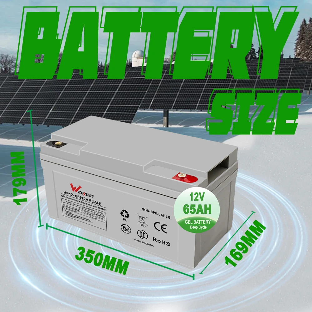 Factory direct sale long range UPS 6-fm-65 12v 65ah 75ah deep cycle  exide solar gel agm backup power lead acid battery