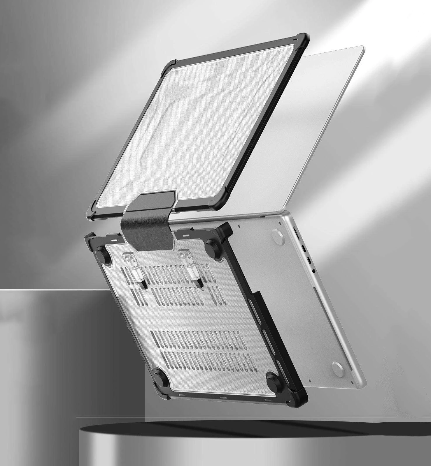 Hard Shell Laptop Cover Case Tpu Bumper Case With Kickstand For Macbook Pro16 M1 M2 2023 A2485 A2780)