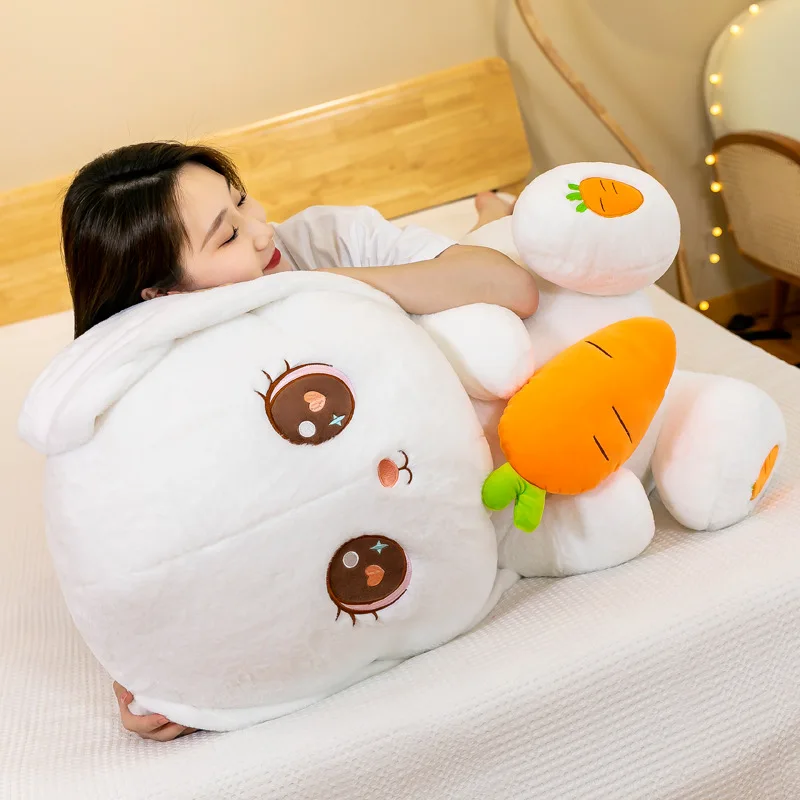 Wholesale Soft Stuffed Animal Carrot With Rabbit Plush Pillow Cute Custom Plush Rabbit Toy