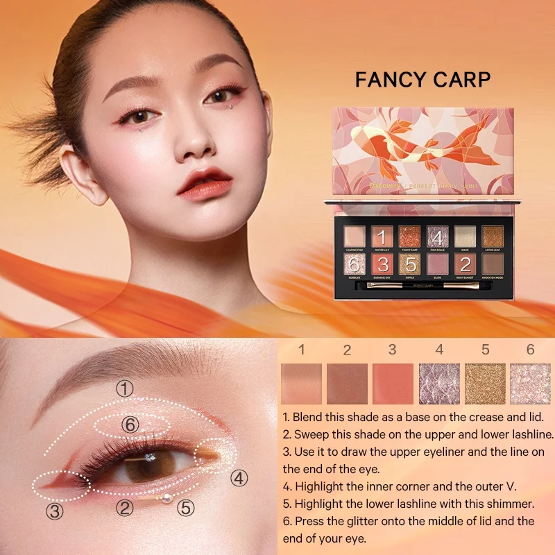 Идеальный дневник частная этикетка 12 цветов стойкий макияж глаз тени для век Палитра Косметика бесшовная смесь пигментированная водостойкая влажная