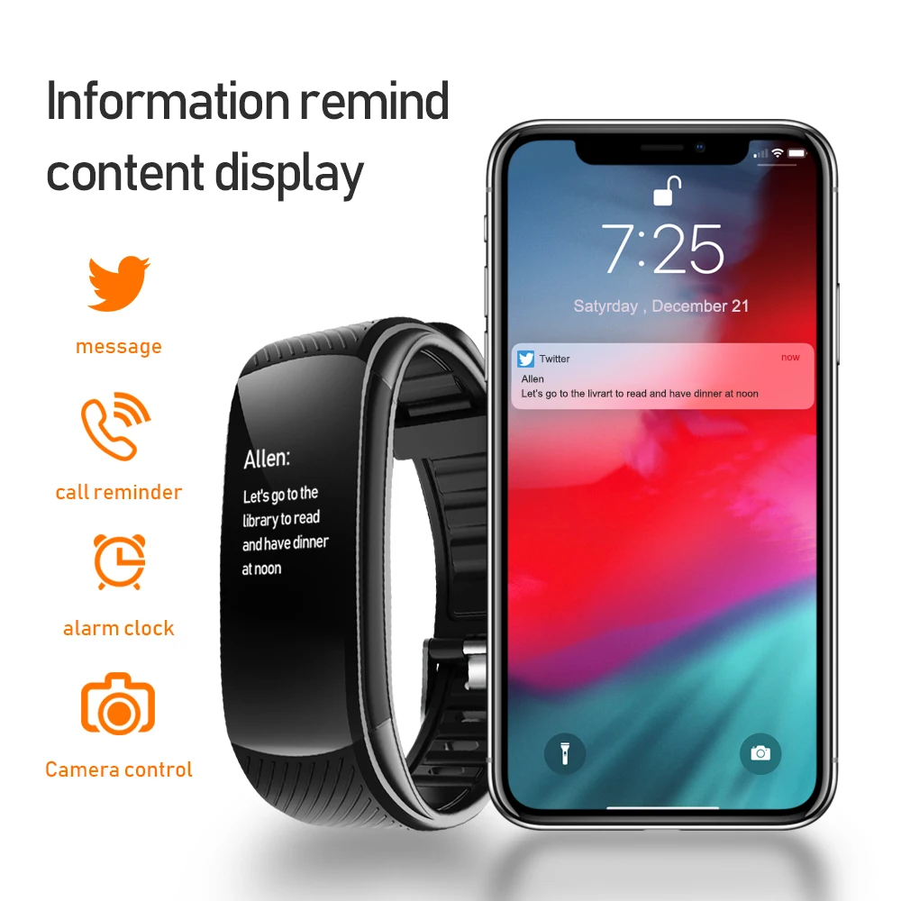 Hot Selling Smart watch Heart Rate Health Fitness Tracker Watch C5S Wristbands CE Rohs Smart Bracelet