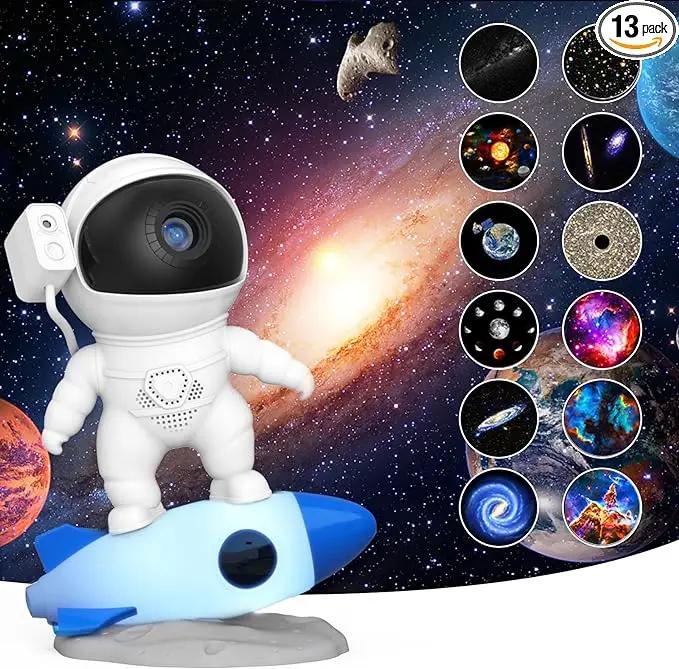 13 HD Cosmic Scenes Planetarium Astronaut Galaxy Projector,Realistic Starry Sky Galaxy Night Litght for Kids Adults Room/Party