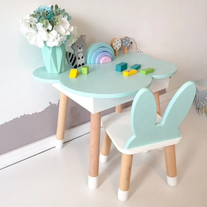 Flip design storage drawer activities study reading wood children kids table and chairs set, table for kids