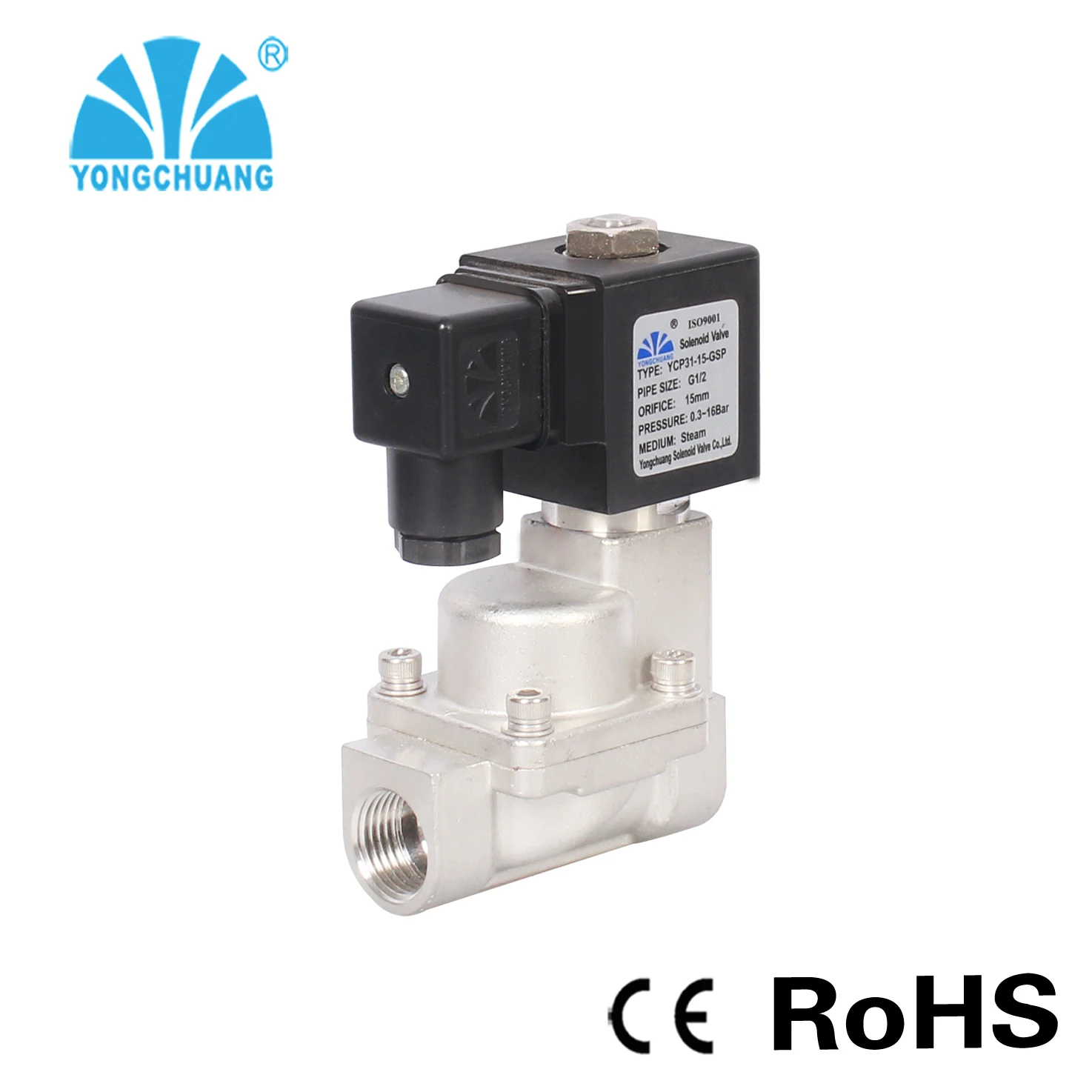 YCP31 series brass stainless steel steam solenoid valve