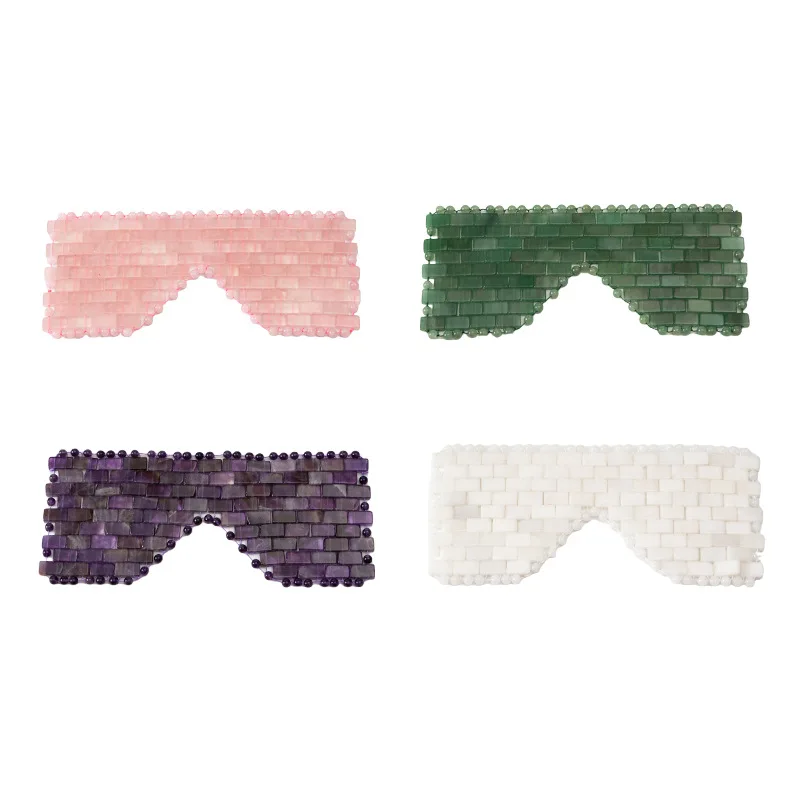 high quality OEM branding quartz jade eye masks with gift box