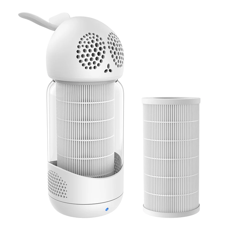
Unique design portable air freshener remover rabbit h14 hepa negative ion pm2.5 air purifier 