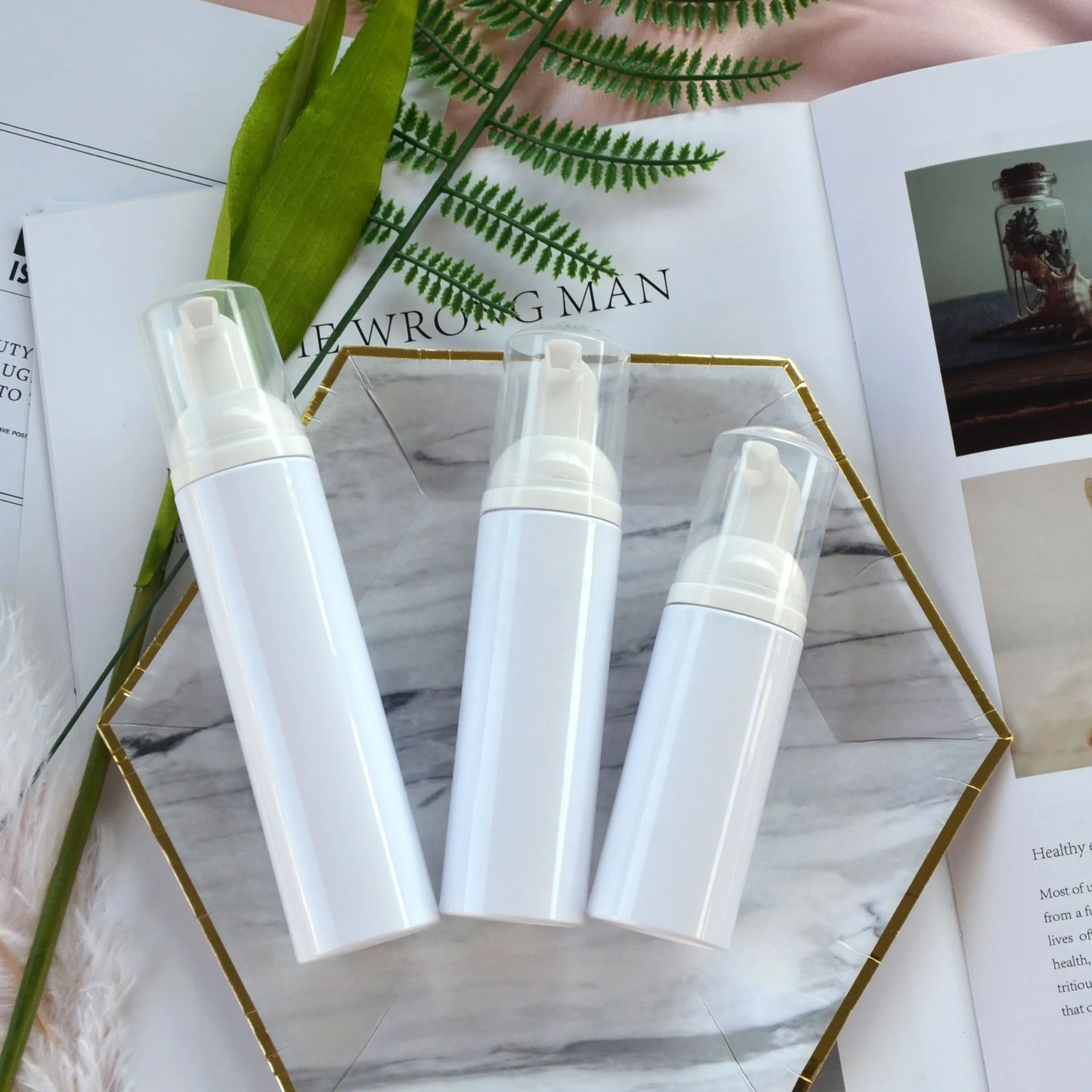 High quality small size 60ml 80ml 120ml foaming bottles cosmetic spray pump bottles for kids shower wash