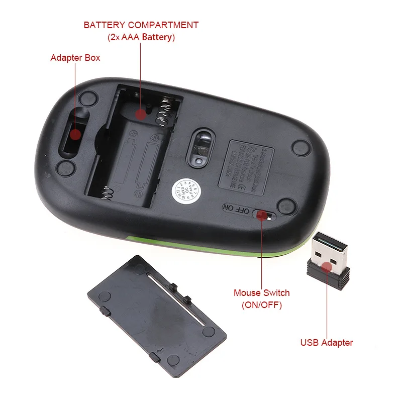 Дешевая беспроводная мышь оптом 2 4 ГГц USB Беспроводная мини-мышь для