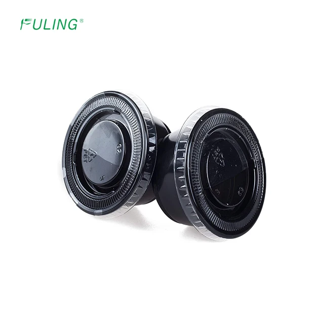 Disposable Plastic Portion cup Sauce Cup with Lid 0.75/1/1.5/23.25/4/5.5oz