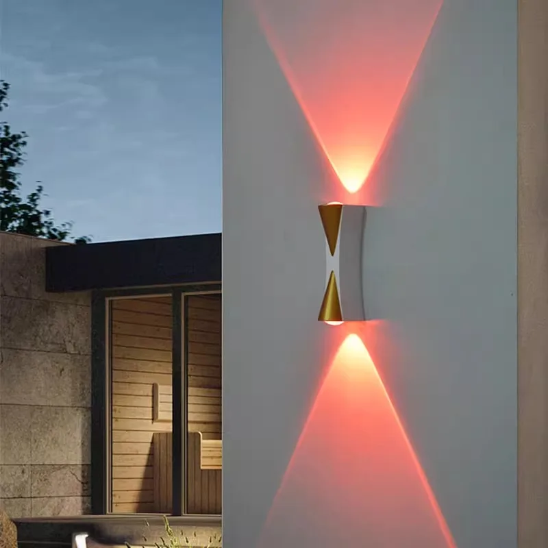 LED outdoor waterproof double head hotel villa courtyard balcony column spotlights exterior wall wall lights