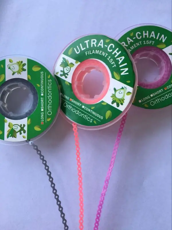 Colorful Super Elastic Orthodontic Power Chain with short,long ,closed size