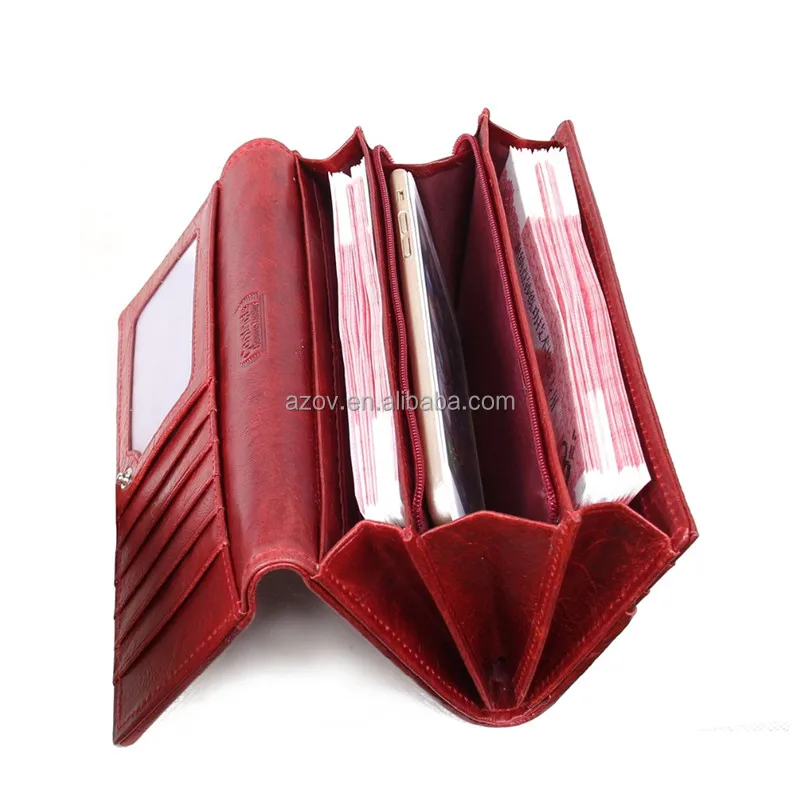 Luxury designer ladies long alligator leather purse wallets for women