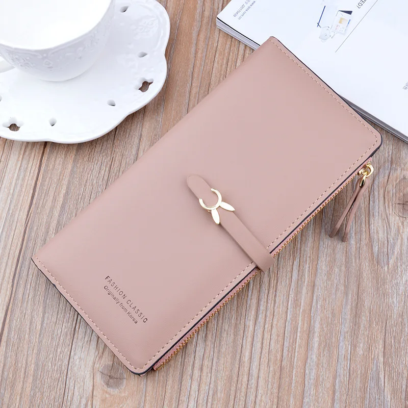 New arrival trend Fashion Zipper Buckle Multifunctional Long Clutch Purse Coin Slim Wallet