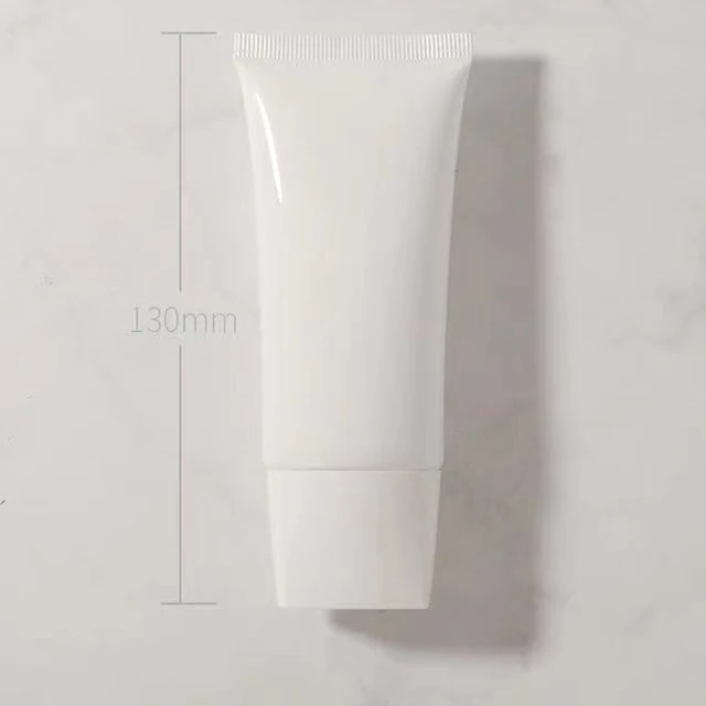 Hengjian 50g Empty White Makeup Soft Tube Cosmetic Foundation BB Cream Lotion Bottle Plastic Squeeze Tube In Stock