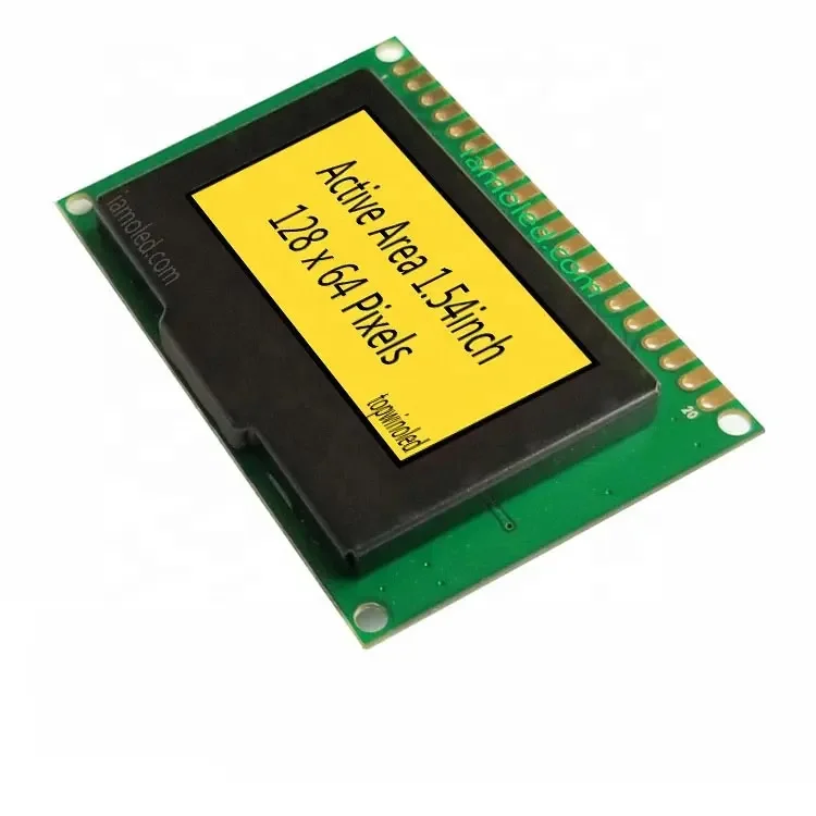 1.54' 1.54 inch 128x64 dots Yellow colour oled display module TW28640155YB02 IIC SPI parallel Interface inside  oled screen