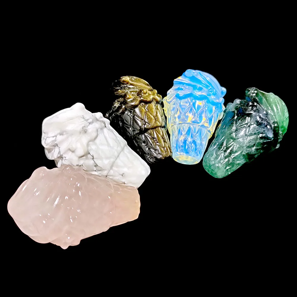 Crystal Carving Statues Of Ice Cream Wholesale Mixed Crystals And Gemstone Carved Crystal Carving Statues Of Ice Cream