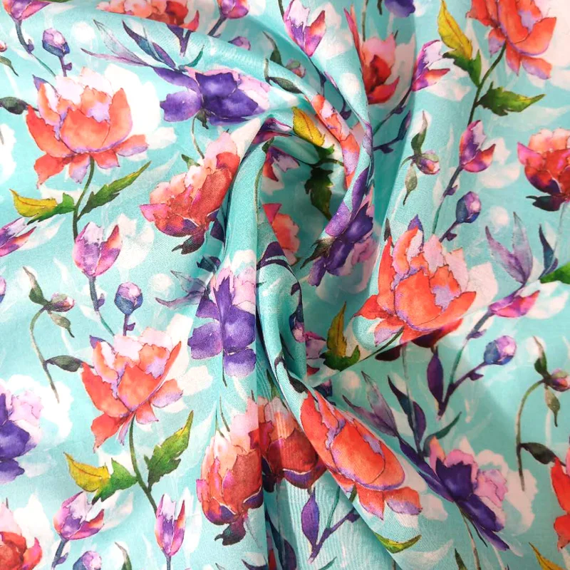 Модный итальянский дизайн удобный вискоза популярная ткань с цифровым принтом HABIJABI из 100% искусственного шелка для