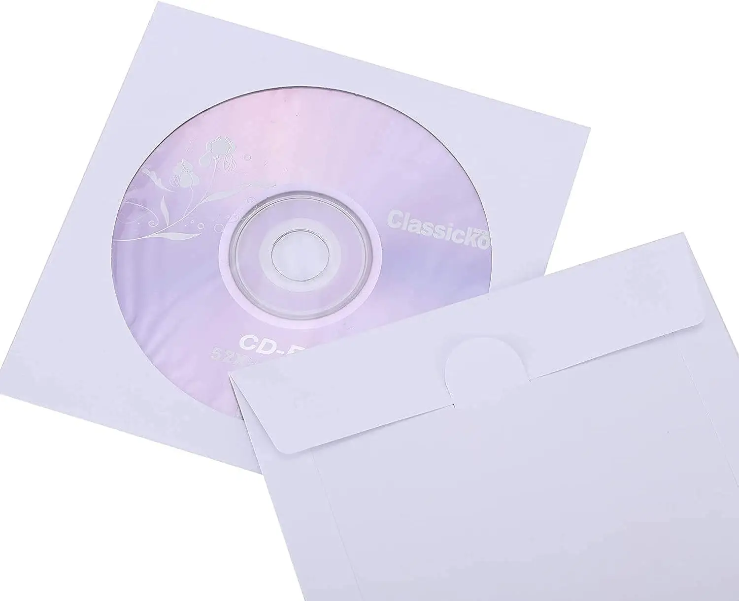Белая бумага CD-конверты для хранения дисков с окном