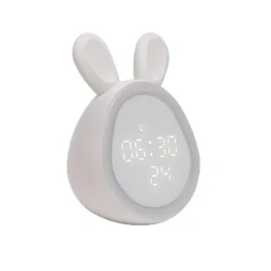 Desk Alarm Cute Rabbit Shape  LED Table Digital Alarm Clock For Kids