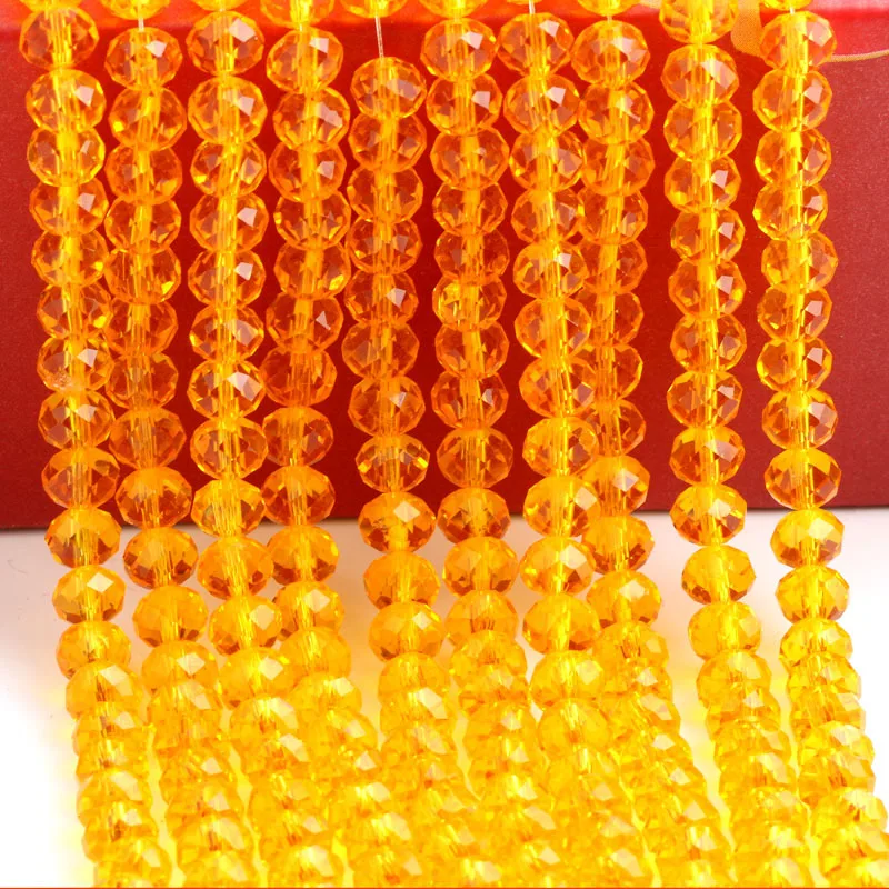 Cheap Rondelle Crystal Beads Wholesale/faceted crystal rondelle glass beads factory/Glass Beads Loose Round Beads For Jewelry