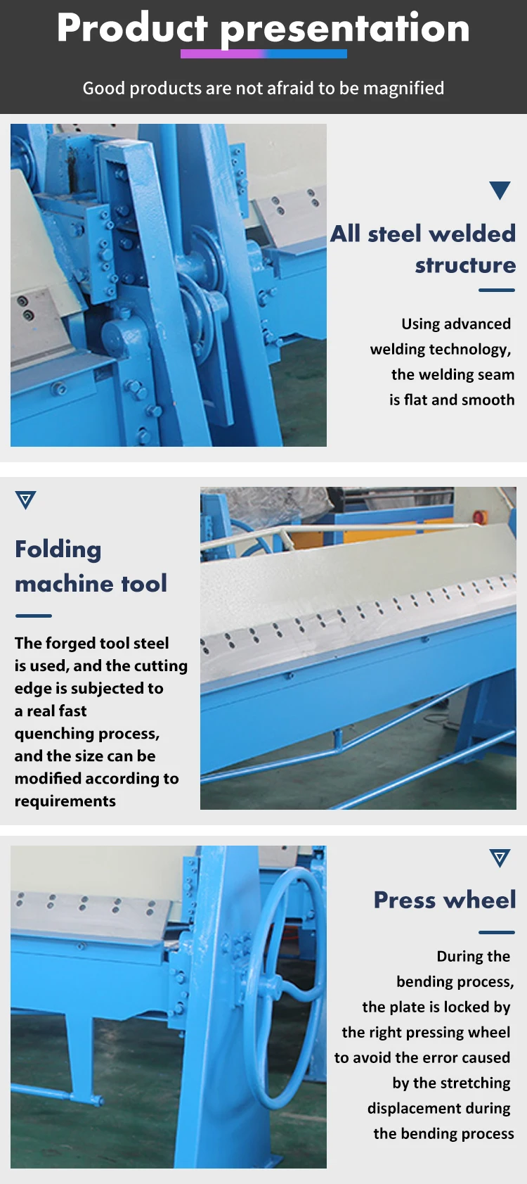 Sheet Metal Bending Machine Manual Metal Plate Folding Machine