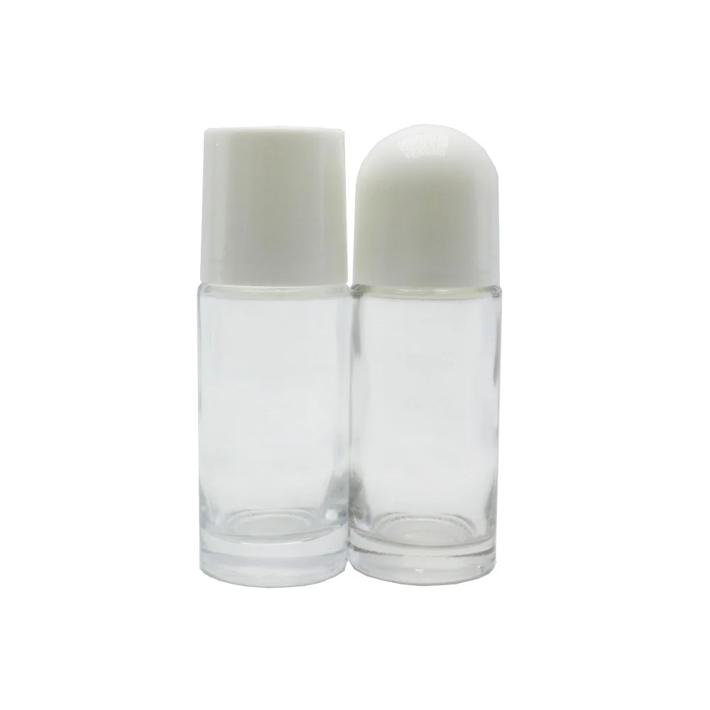 refillable glass roll on deodorant bottles 50ml RO-103S